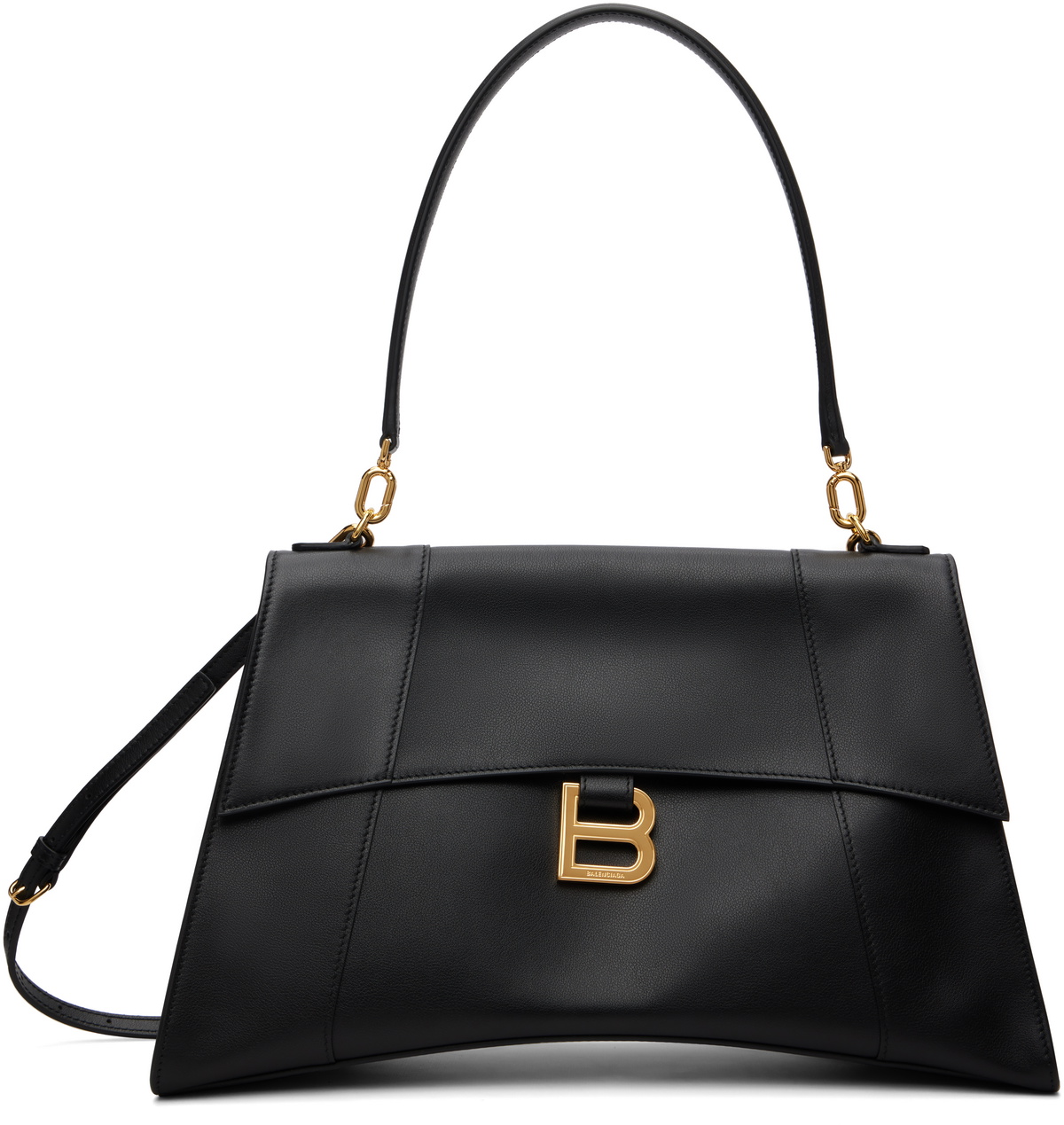 Balenciaga - Hourglass croc-effect leather wallet on chain