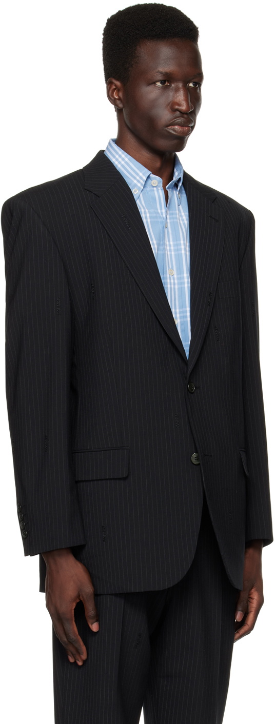 PALMER Black Pinstripe Blazer