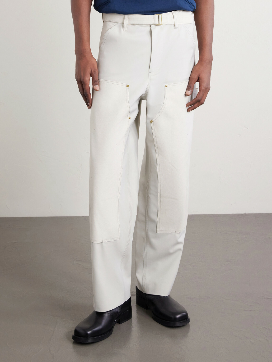 Sacai - Carhartt WIP Duck Wide-Leg Belted Grain de Poudre and