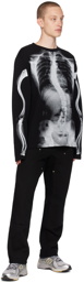 Dime Black Wave Bones Long Sleeve T-Shirt