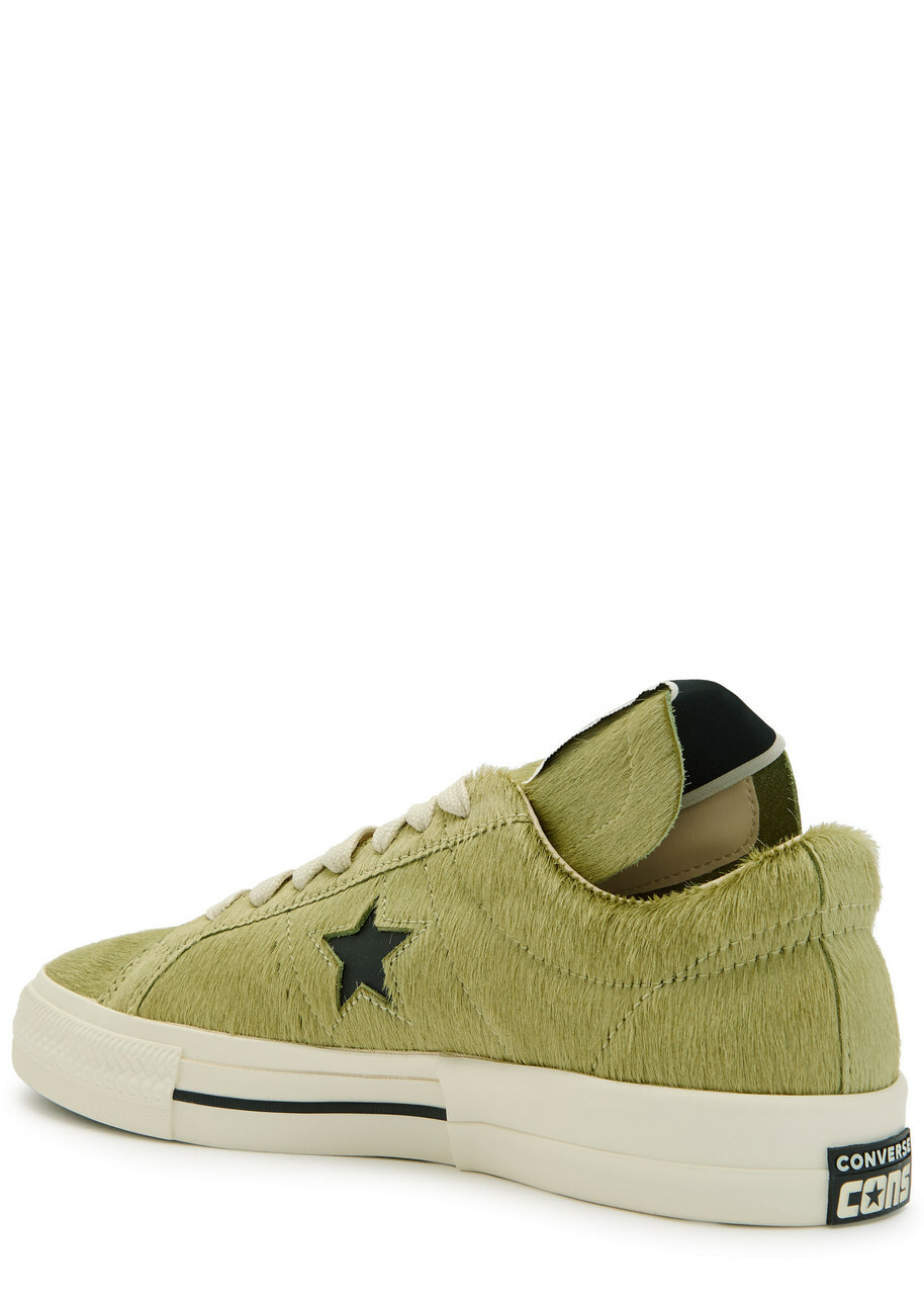 Rick Owens X Converse Dkshdw Calf-hair Sneakers Green