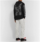 Off-White - Printed Loopback Cotton-Jersey Hoodie - Black