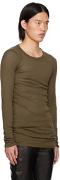 Rick Owens Khaki Porterville Rib Long Sleeve T-Shirt