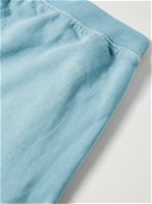 Onia - Straight-Leg Garment-Dyed Cotton-Jersey Drawstring Shorts - Blue