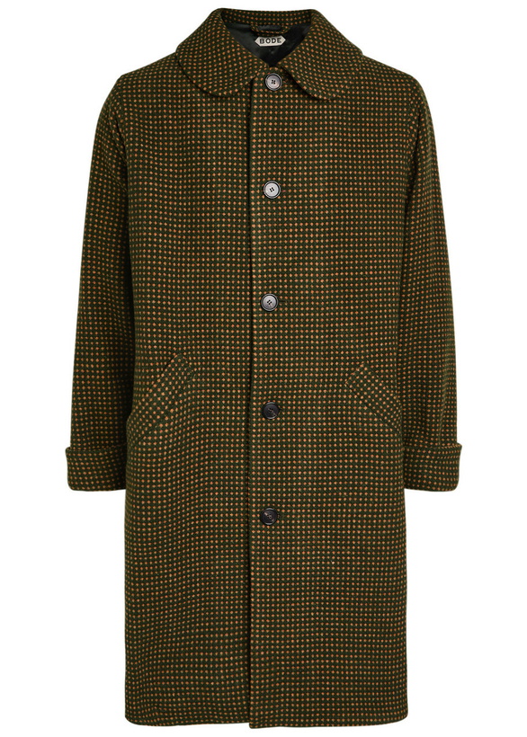 Photo: Bode Hedgerow Polka Dot-jacquard Wool Coat Multicoloured 1