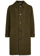 Bode Hedgerow Polka Dot-jacquard Wool Coat Multicoloured 1