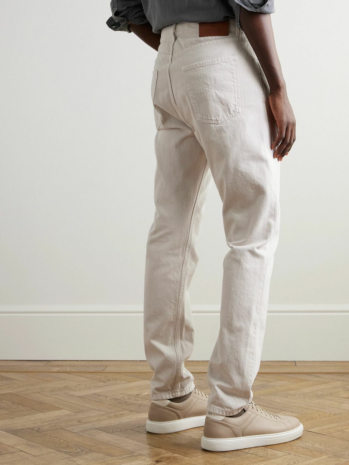 Brunello Cucinelli Blue Cotton Straight-Leg Jeans main image 0