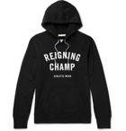 Reigning Champ - Logo-Print Loopback Cotton-Jersey Hoodie - Black