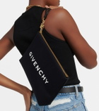 Givenchy - Logo cotton-blend canvas clutch