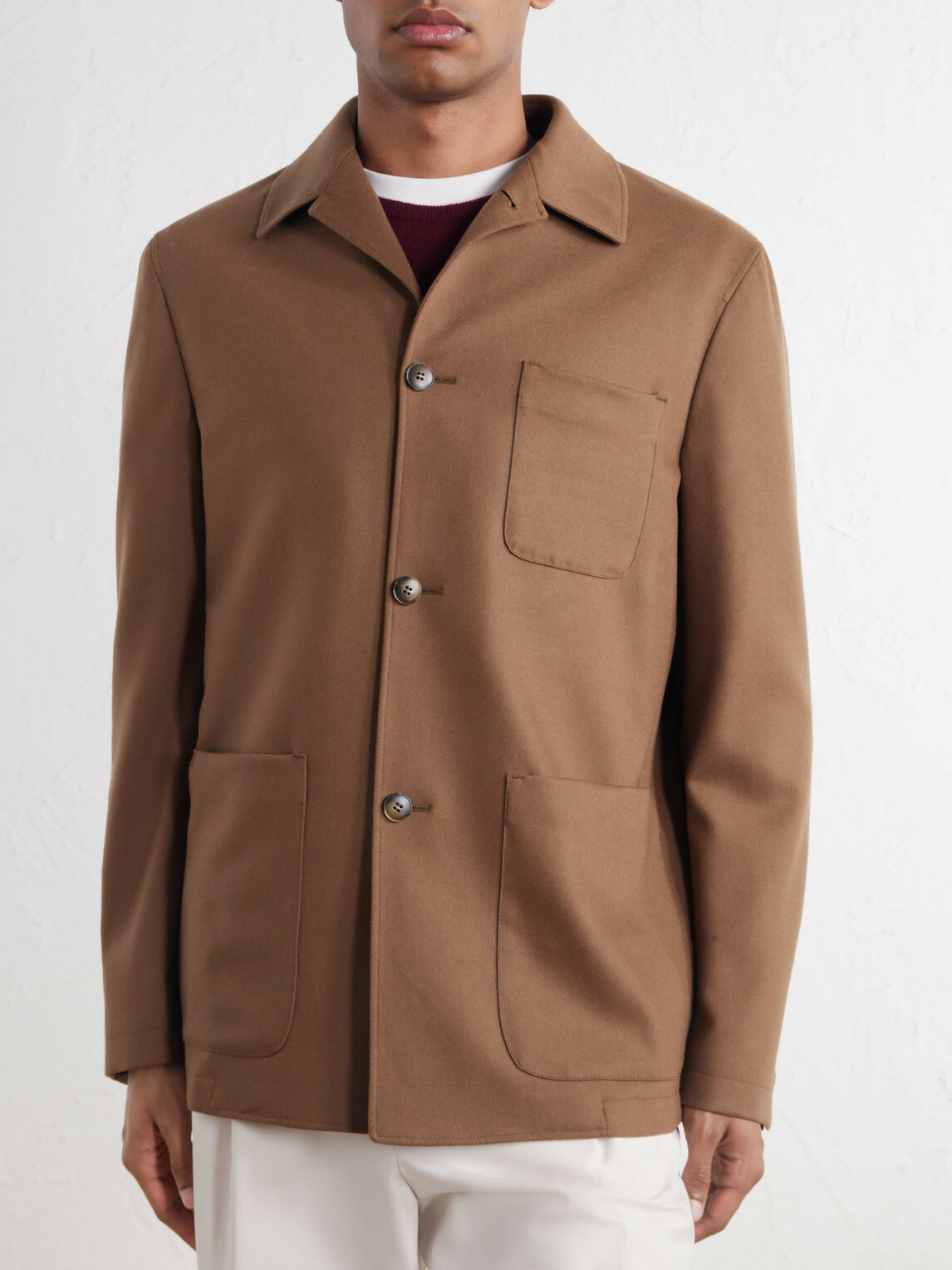 Canali - Wool-Blend Jacket - Brown
