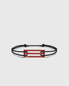 Le gramme 2.5g polished sterling silver Red lacquered cord bracelet Red Mens Jewellery