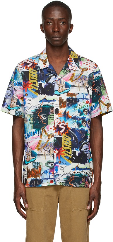 Photo: PS by Paul Smith Multicolor 'Pulp' Print Short Sleeve Shirt