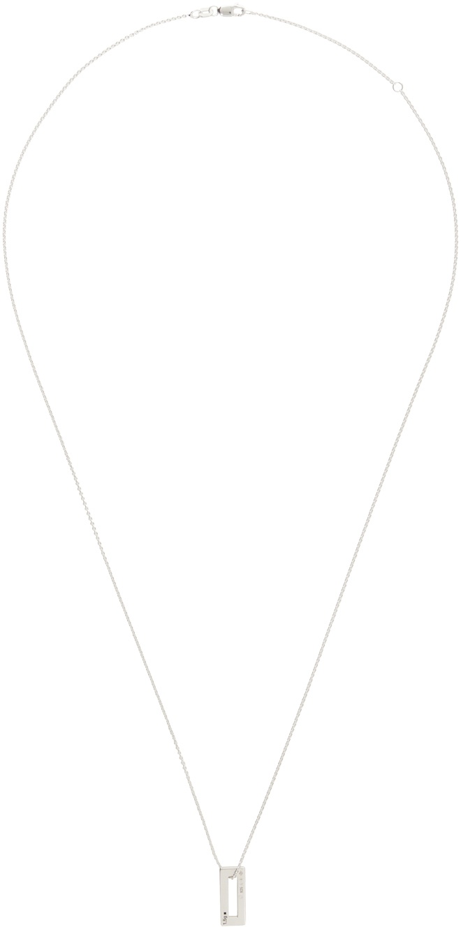 Photo: Le Gramme Silver Rectangle 'Le 1.5g' Necklace
