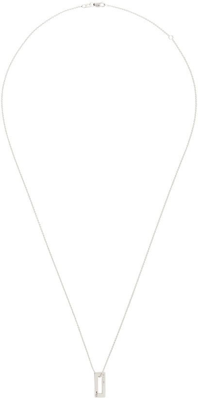 Photo: Le Gramme Silver Rectangle 'Le 1.5g' Necklace