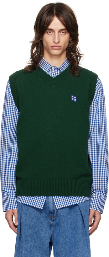 Photo: ADER error Green TRS Tag Knit Vest