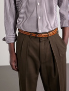 TOM FORD - 2cm Woven Leather Belt - Brown