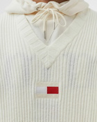 Tommy Jeans V Neck Sweater White - Mens - Pullovers