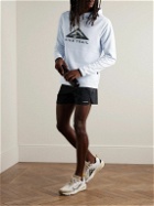 Nike Running - Trail Magic Hour Logo-Print Cotton-Blend Dri-FIT Hoodie - Gray