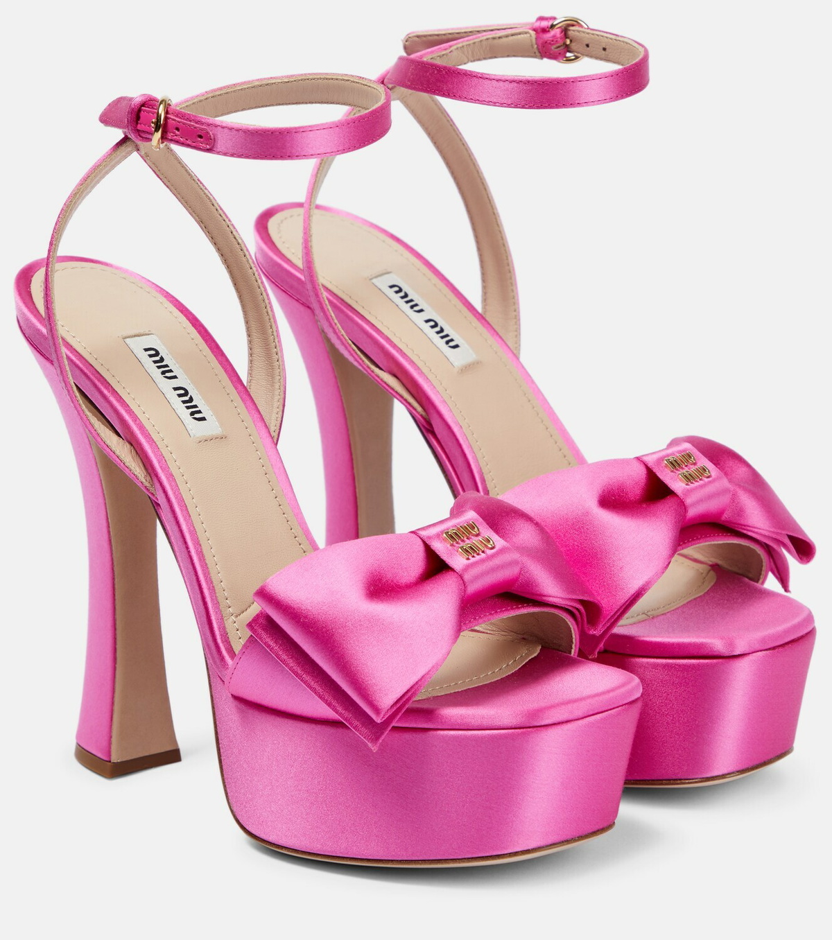 Miu Miu Satin platform sandals Miu Miu