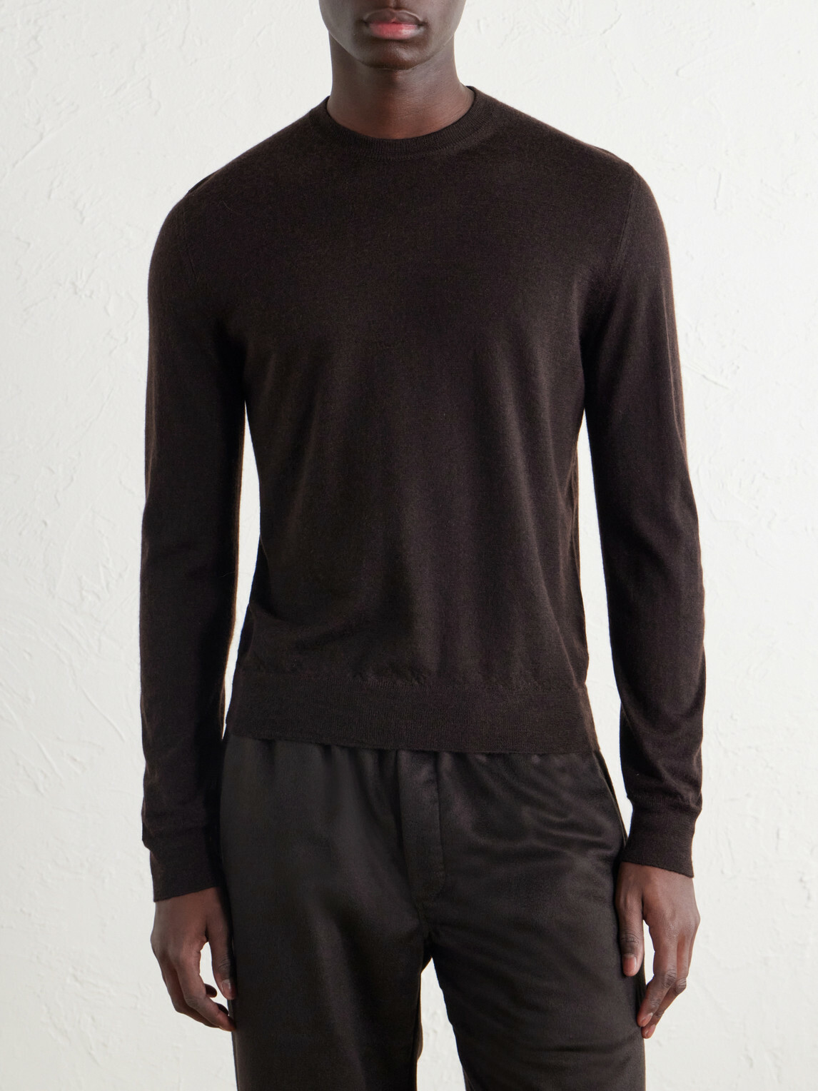 Saman Amel - Cashmere and Silk-Blend Sweater - Brown