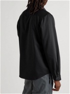 Deveaux - Gabe Wool-Blend Overshirt - Black