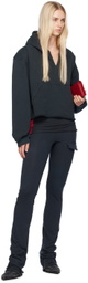 GREG ROSS SSENSE Exclusive Black V-Neck Hoodie