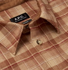A.P.C. - Attic Checked Wool-Blend Shirt - Men - Tan