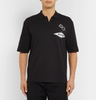 McQ Alexander McQueen - Printed Cotton-Piqué Polo Shirt - Men - Black