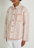 Free People Alexie Printed Cotton Jacket Cream