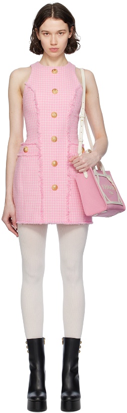 Photo: Balmain Pink Gingham Minidress