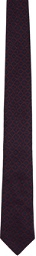 ZEGNA Purple & Navy Jacquard Tie