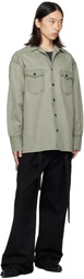 Ann Demeulemeester Green Antoine High Comfort Long Shirt