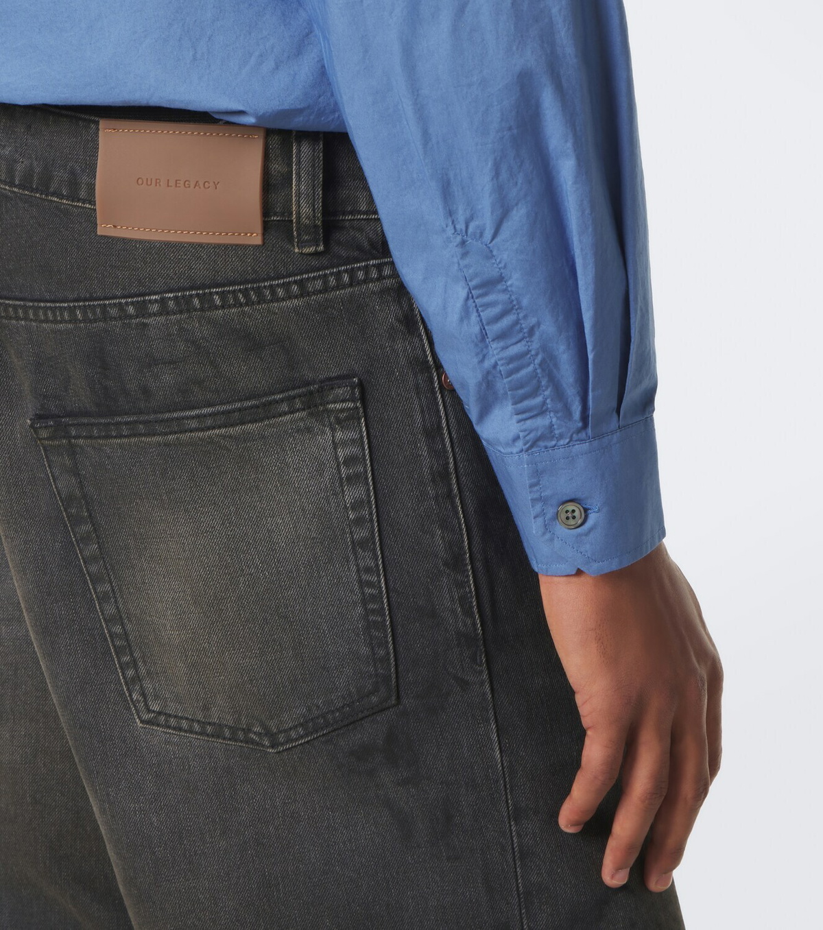 Our Legacy Vast Cut faded wide-leg jeans