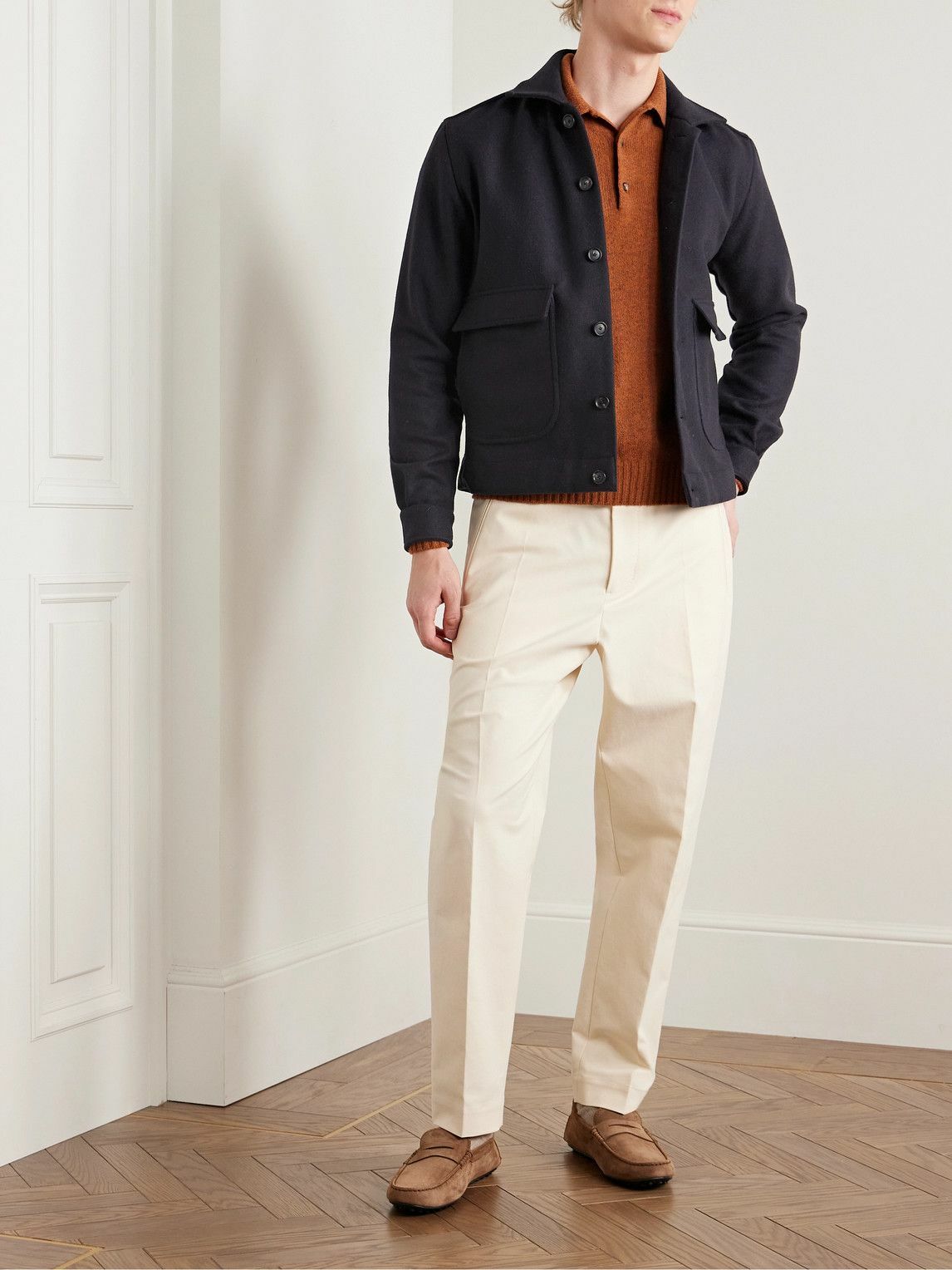 De Petrillo - Virgin Wool-Felt Jacket - Blue De Petrillo