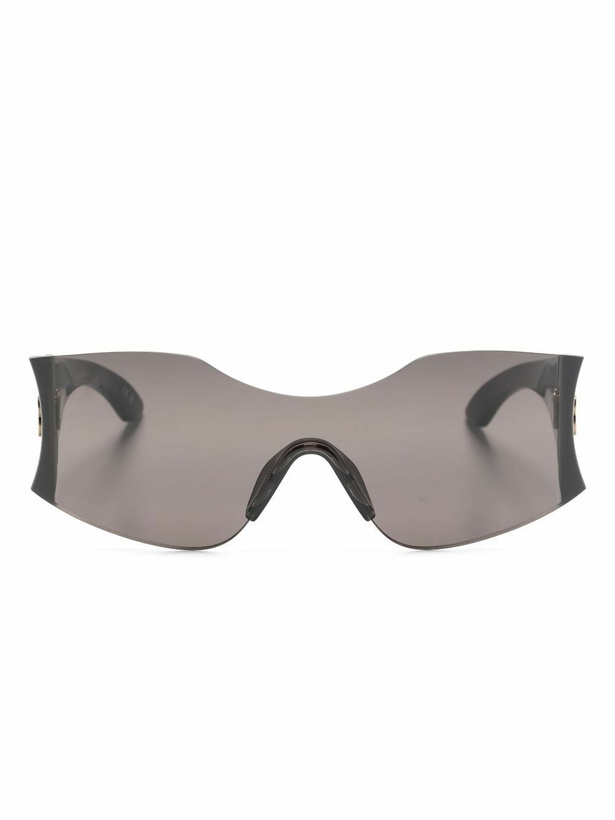 Photo: Balenciaga Eyewear Hourglass Shield-Frame Sunglasses