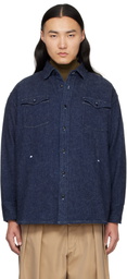 nanamica Navy Brushed Shirt Denim Jacket