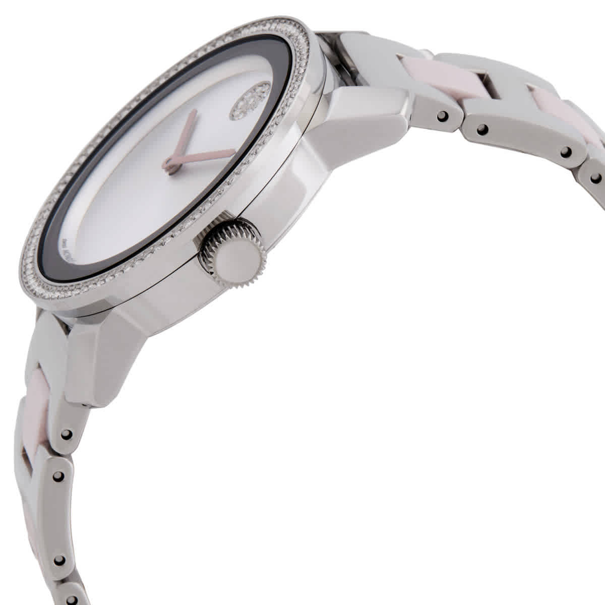 Movado Bold Quartz Crystal Silver Dial Ladies Watch 3600881
