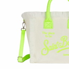 MC2 Saint Barth Colette White Terry Handbag With Saint Barth Logo