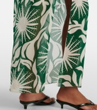 Cala de la Cruz Acasia beaded printed halterneck maxi dress