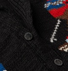 Polo Ralph Lauren - Shawl-Collar Wool-Blend Jacquard Cardigan - Black
