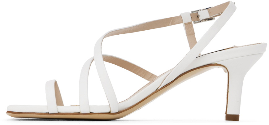 Elleme White Twist Strappy Sandals