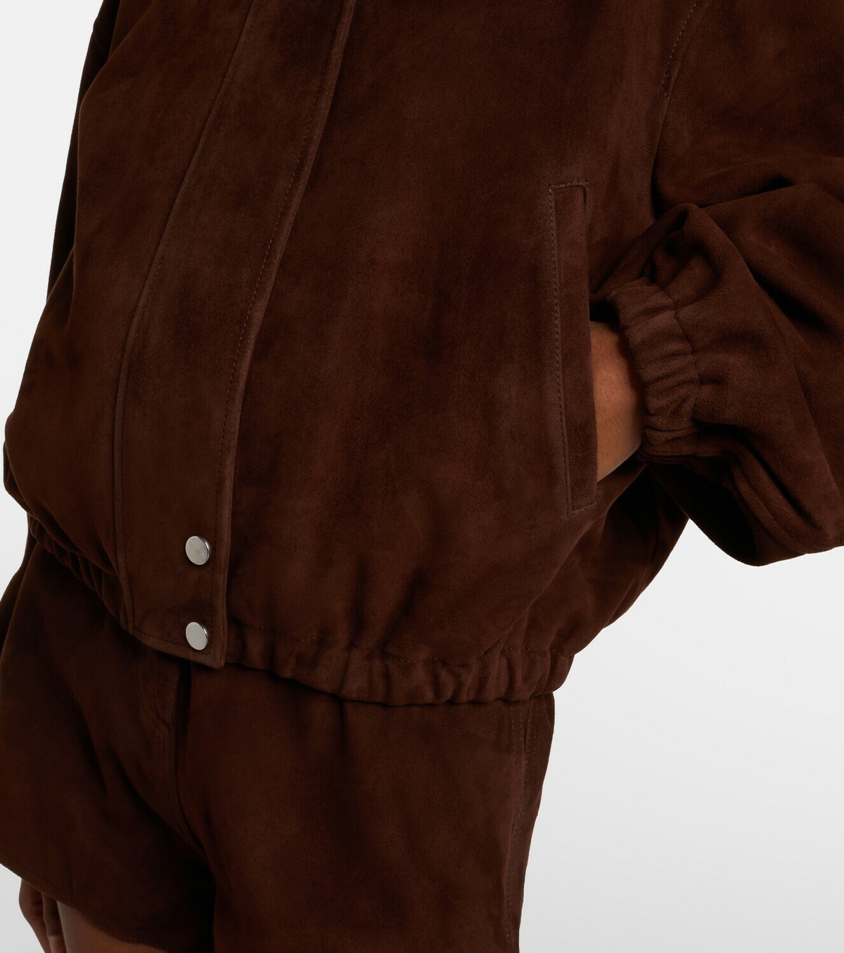 Nour Hammour Pia suede blouson jacket