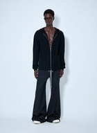Rick Owens Ribbed Knit Zip Hoodie