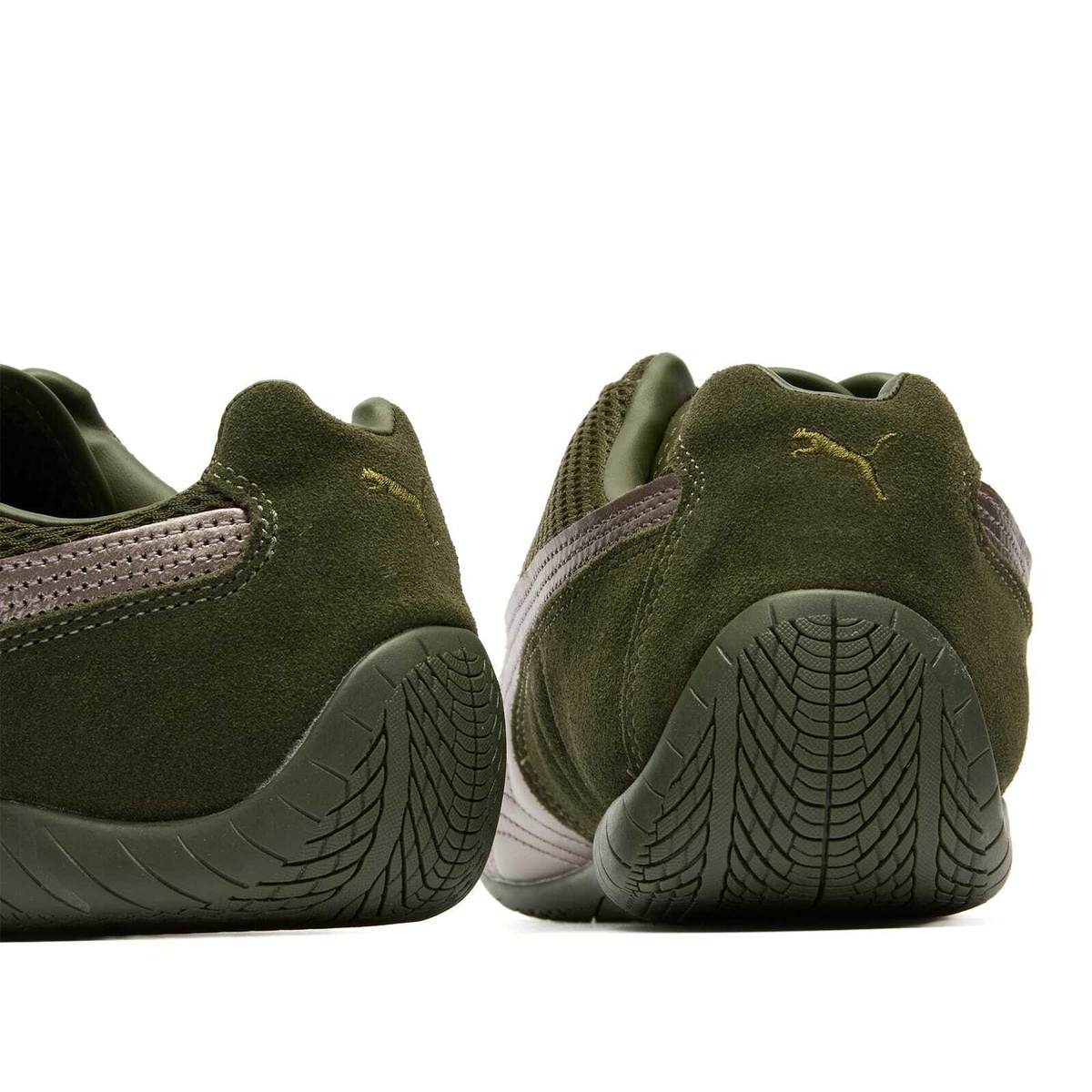 Puma Speedcat Premium Sneaker in Dark Olive/Matte Silver