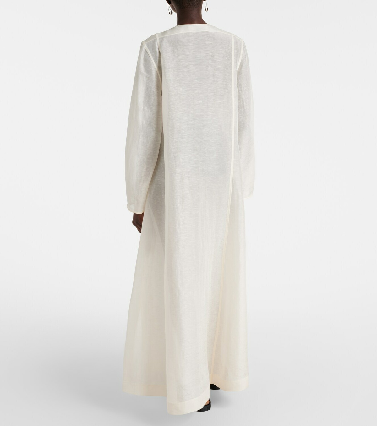 Tory Burch Pleated linen and silk kaftan