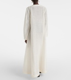 Tory Burch Pleated linen and silk kaftan