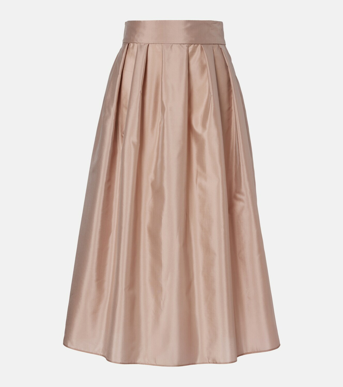 'S Max Mara Effetto pleated taffeta midi skirt