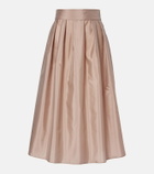 'S Max Mara Effetto pleated taffeta midi skirt