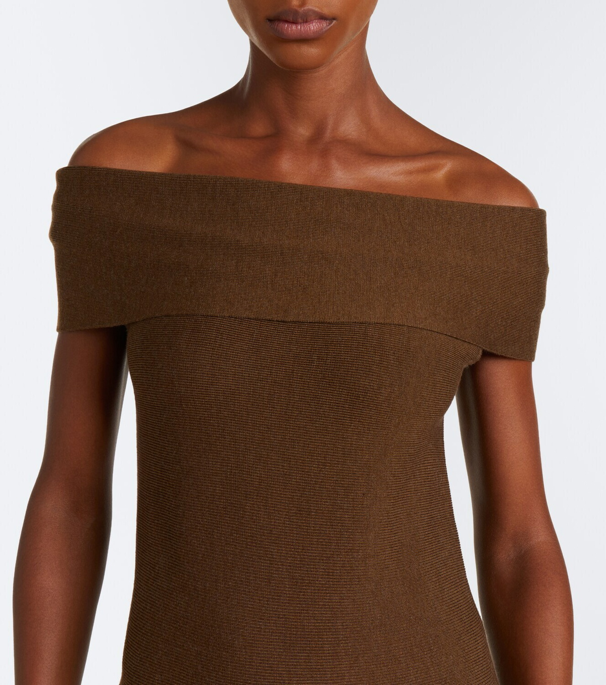 Simkhai Camilla off-shoulder wool midi dress