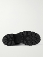 Alexander McQueen - Wander Rubber-Trimmed Leather Boots - Black